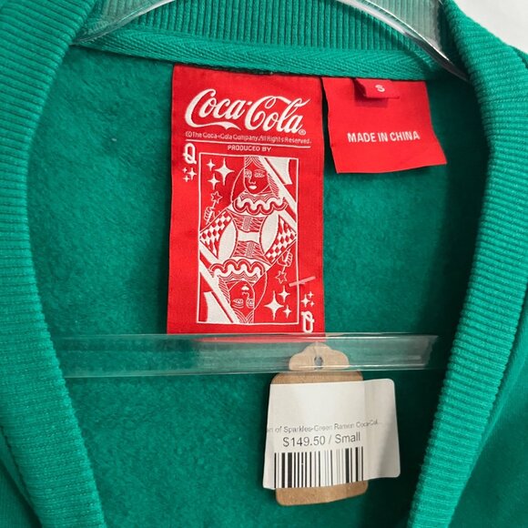 NEW QUEEN OF SPARKLES COCA-COLA COKE RAMEN SWEATSHIRT GREEN RED LONG SLEEVE NWT - Picture 6 of 8